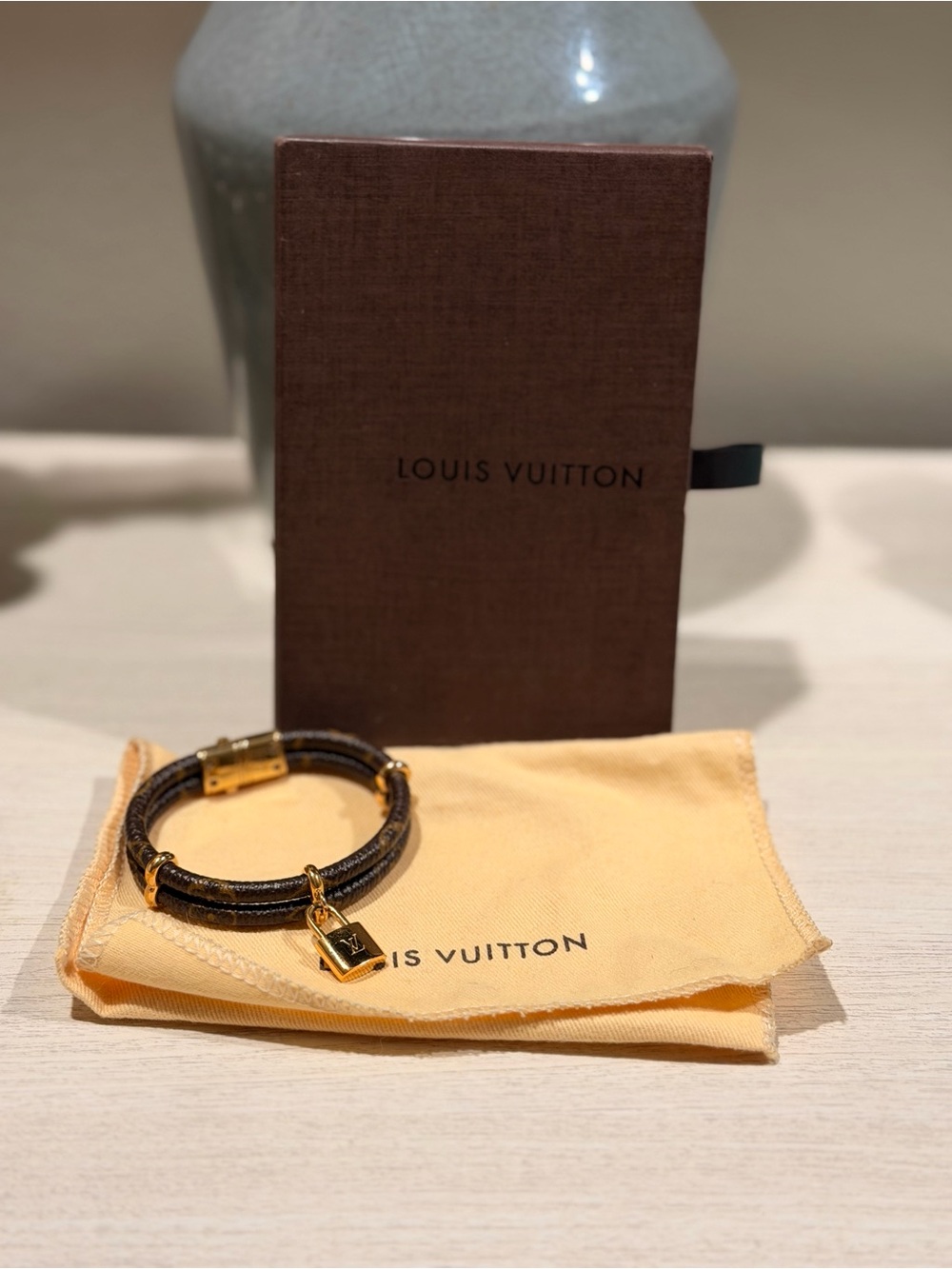 Louis Vuitton Brown Keep it Twice Bracelet - Picture 1 of 8